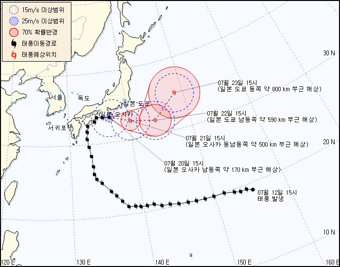 태풍정보 발생 경로
